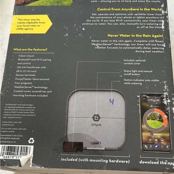 Bhyve Bluetooth Irrigation Timer NEW - Picture 2 of 2